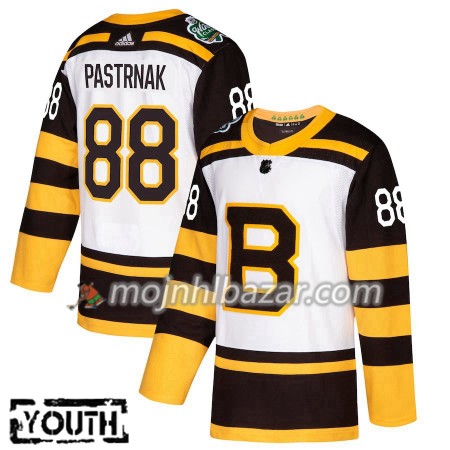 Dresovi Boston Bruins David Pastrnak 88 2019 Winter Classic Adidas Bijela Authentic - Dječji